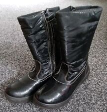 Naturino Rain Step Girls Black Boots Size 35 (UK3) Zip Up 