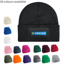 Cuffed Knit Beanie with Greggs