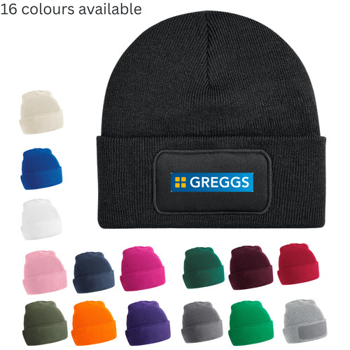 Cuffed knit beanie with greggs - knit,