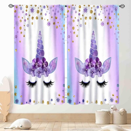 Tkuyo unicorn curtains girls - curtains,
