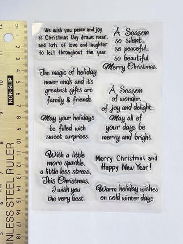 Clear rubber stamp christmas - clear,