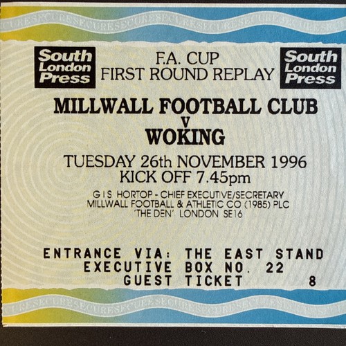Millwall woking cup 1st - millwall,