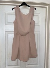Womens Playsuit Pink With Low Back & Lace Detail At Back Topshop Size 8