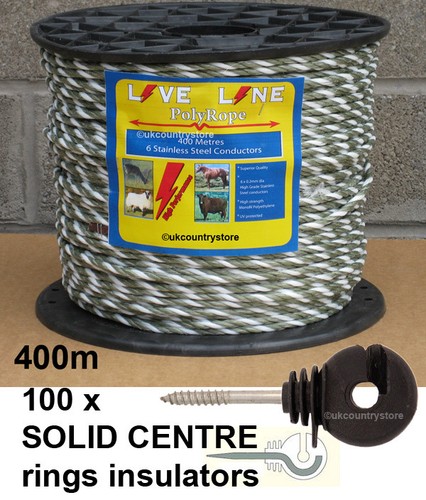 Green white electric fence - green,