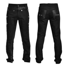 Men's Gothic Pant Black Steampunk Straps Pants Trousers Goth Punk Cyber Trousers