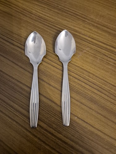 Pair vintage jam spoons - a,
