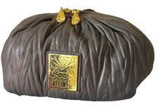 BIBA WOMANS LARGE GREY LEATHER