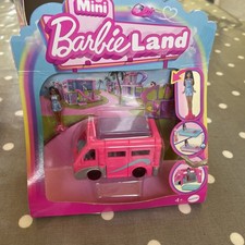 Mini Barbie Land bus and pool Toy Doll Child Birthday box damage 