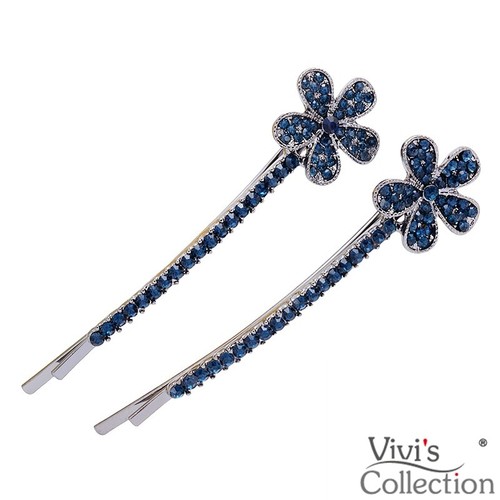 Crystal hair clips - crystal,