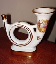 Vintage Limoges France Porcelain Decorative French Horn Hunting