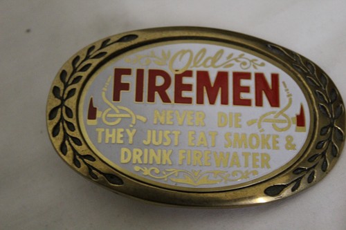 Old fireman belt buckle - old,