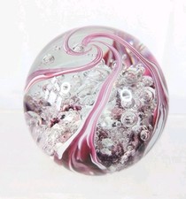 Langham Glass Paperweight Pink