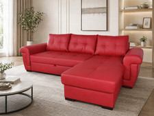Red Corner Sofa Bed with
