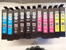 15 USED / EMPTY EPSON Ink Cartridges 603+ X 11, 604 set-up x 4 for refill