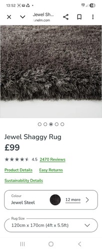 Dunelm jewel shaggy - dunelm,