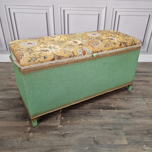 Vintage woven storage - woven, ottoman