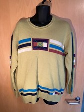 Paco Golf 90s Classic Multicoloured Round Neck Wool Jumper Vintage Size M / L