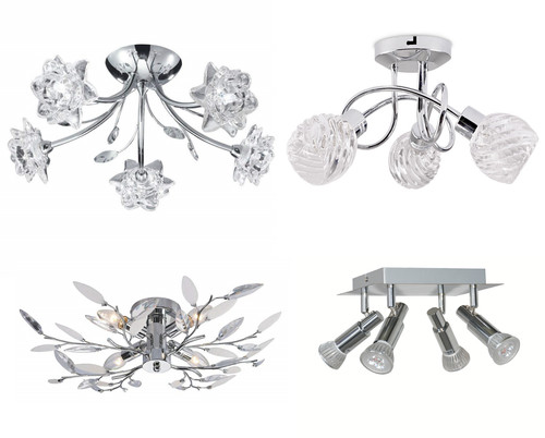 Ceiling light fitting chrome - ceiling,