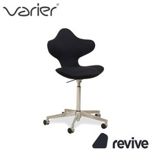 Varier Active Office Chair Fabric Dark Blue High Chrome FAME Manual Function