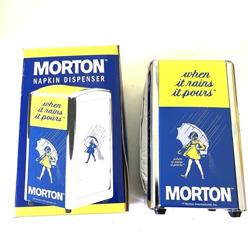 Morton salt metal napkin - salt,