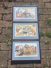 Limited Edition Cat Prints By Linda Jane Smith. Vintage Framed And Signed