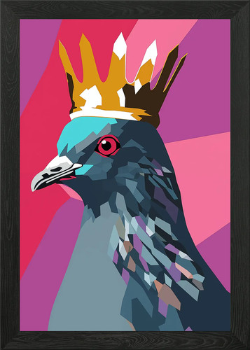 King pigeon framed wall art - pigeon,