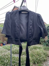Satin Black bolero shrug