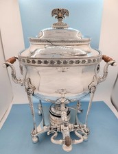 Victorian Antique Sheffield Silver Plate Tea Urn Samovar Hot Water Urn