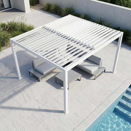 Domi 10x10ft metal - metal, louvered