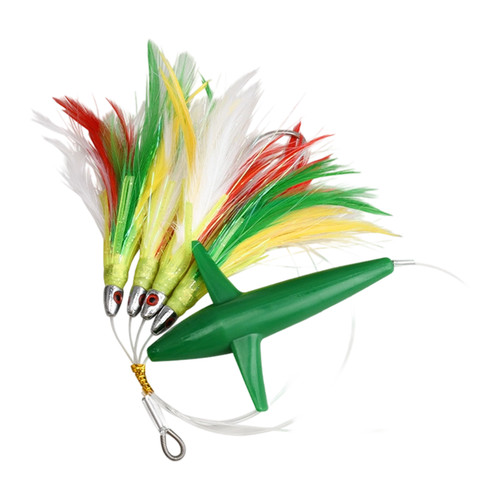 Steel hook tuna lure - hook, feather