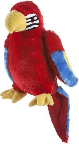 Petjes red parrot 32cm soft - parrot,