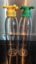 500ml Water Bottle x 2. Borosilicate Glass Tap lids.  United Colours Of Benetton