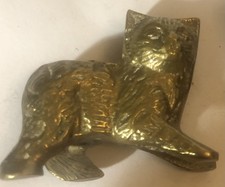 Pair of vintage solid brass