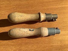 x2 Vintage Keyhole Pad Saw Wooden Handles Footprint & Worldwide Brands No Blades