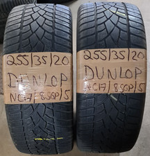 2 x 255 35 20 2553520 DUNLOP PART WORN WINTER TYRES
