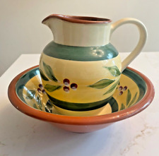 Large decorative jug and bowl