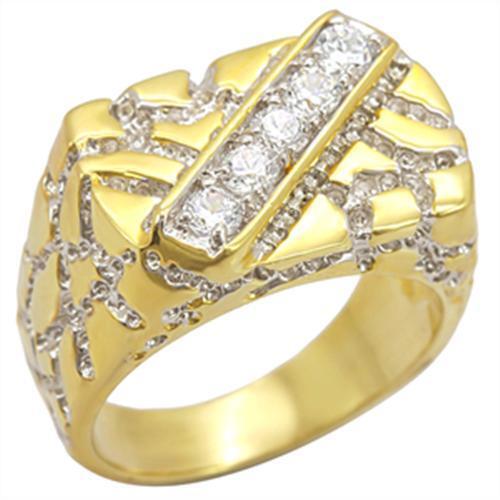 Mens gold ring - nugget, signet