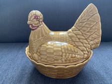 Vintage Ceramic Chicken Egg Storage Holder