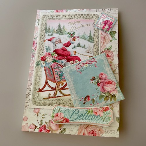 Large father christmas card - christmas,