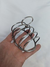 Nathan & Hayes Solid Silver Toast Rack Birmingham 1938 Post Edwardian 4 Slice 