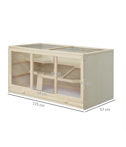 Pawhut wooden hamster cage - pawhut,