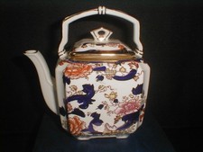 Masons Blue Mandalay Hand Painted Ironstone Vintage Small Lidded Teapot  UNUSED