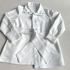 White Belted Button Trench