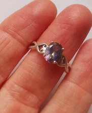 Sterling Silver Mystical Topaz Ring, Size N. R5M