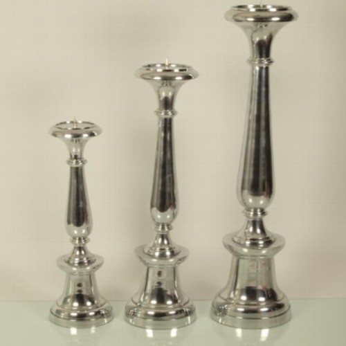 Floor lamp silver 64cm candle - silver,