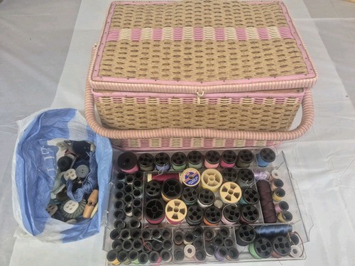 Vintage wicker sewing - vintage,