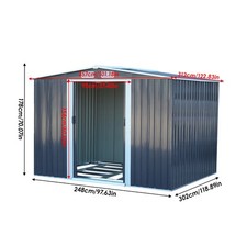 Metal Garden Shed 6x4 8x6 8x8