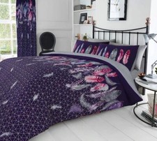 Duvet set purple grey pink