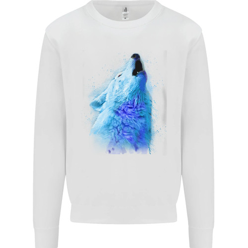 Watercolour wolf mens - watercolour,