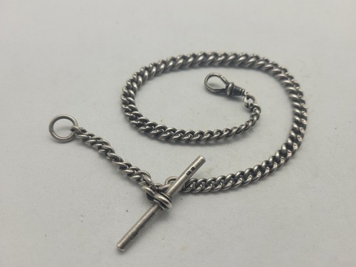 Antique solid silver albert - antique,